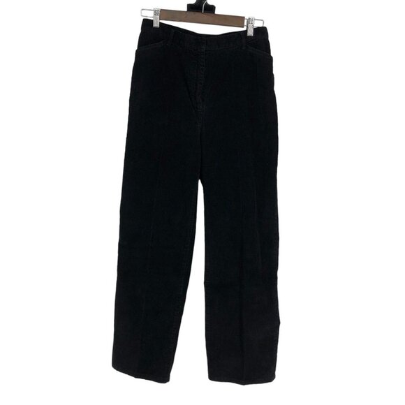 Style & Co Corduroy Petite Women's High-Rise 100% Cotton Black Pants size P8 - Picture 1 of 13